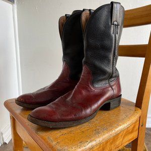 Red and Black Vintage Cowbody Boots